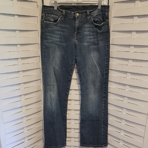 Lucky Brand Dark Wash Denim Dungarees Size 14 - Picture 1 of 7